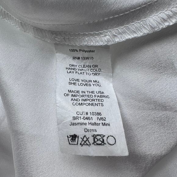 Show Me Your MuMu White Halter Mini Dress - Picture 11 of 12